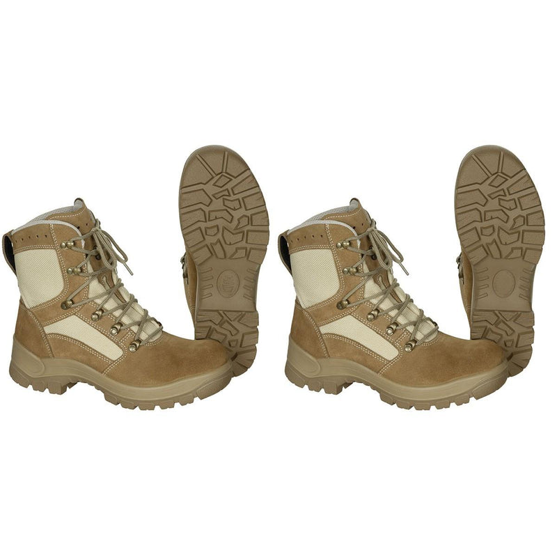 Oryginalne niemieckie wojskowe buty taktyczne Wodoodporne Khaki Ruble Round Sole Nowa