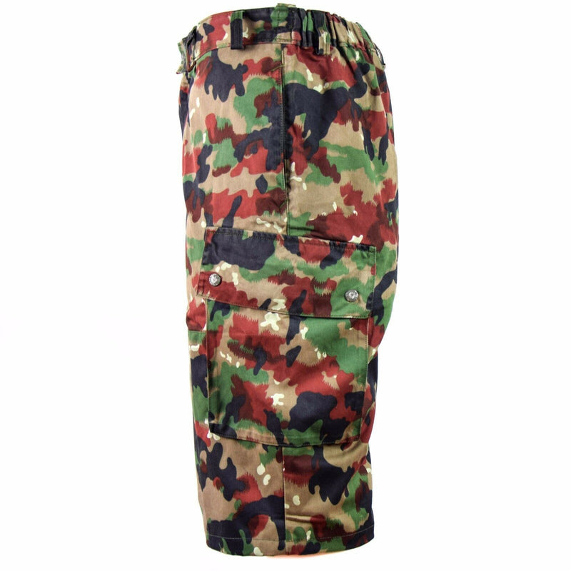Oryginalne szwajcarskie szorty armii M83 Field Alpenflage Taz 83 Camo Cargo Shorts