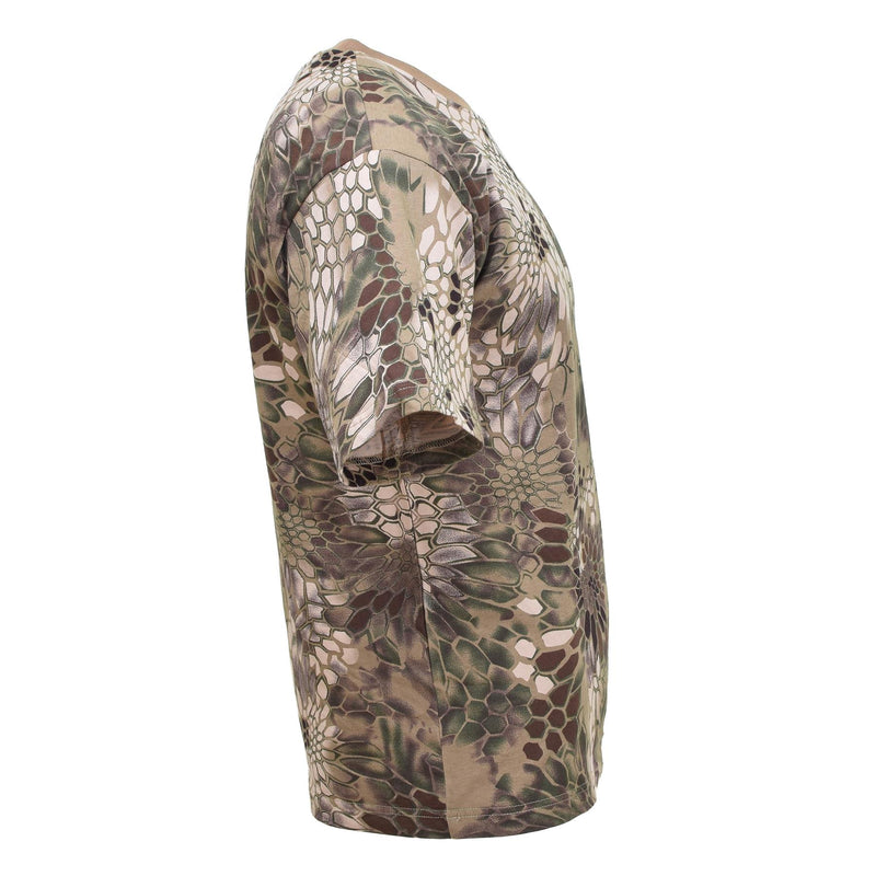 Marka MFH amerykańska koszulka wojskowa krótkie rękawie Undershirt Snake FG Camo Base Layer