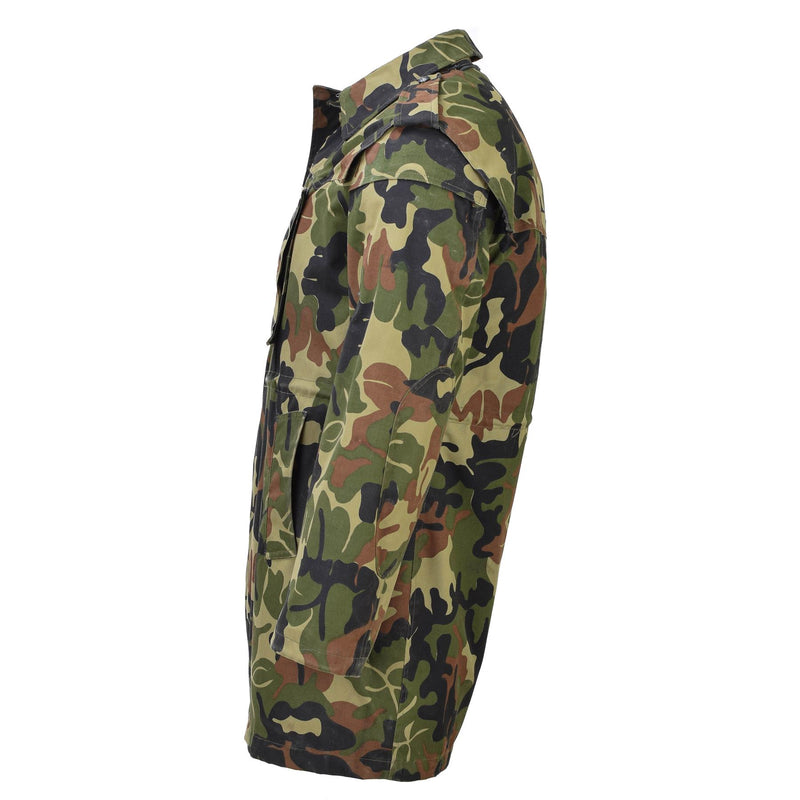 Oryginalny rumuński wojskowy Parkana M93 Camo liść z kapturem długi kurtka taka taka nowa