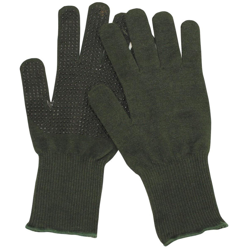 Oryginalne brytyjskie rękawiczki wojskowe przeciw poślizgowi Nomex aramid Fibre Green Nowe