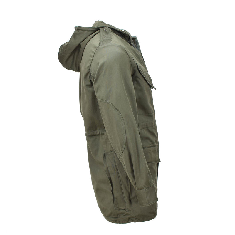 Oryginalna belgijska kurtka wojskowa Olive Field Troops BDU Hooded Parkha Vintage New