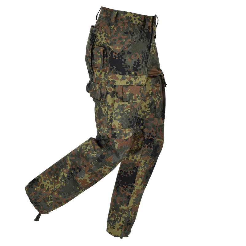 Leo Kohler Army Combat Pants Pants Flecktarn Camo Forced Cargo Field Spoders