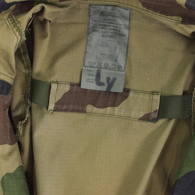 Oryginalna francuska kurtka armii armii CCE CAMO Combat Combat Parka Sateen Felin T4