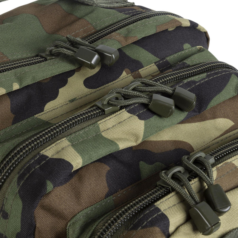 MIL-TEC Assault Trekking Rucksack 36L Backpack Woodland Camo Turing Daypack
