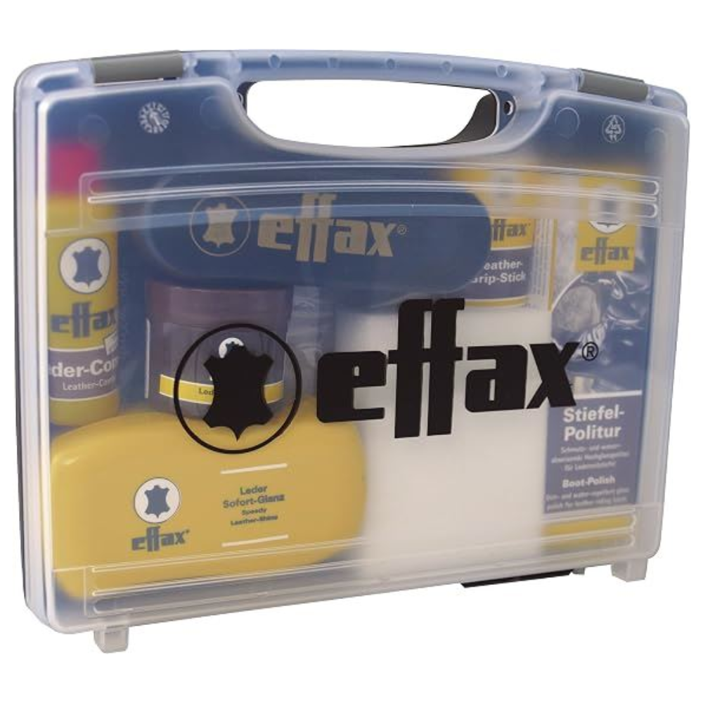 Effax Leather Care Case Kompletny zestaw do czyszczenia skóry i polerowania Zestaw podróżny