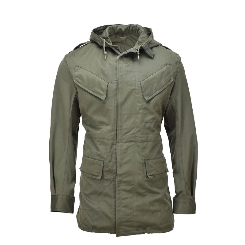 Oryginalna belgijska kurtka wojskowa Olive Field Troops BDU Hooded Parkha Vintage New