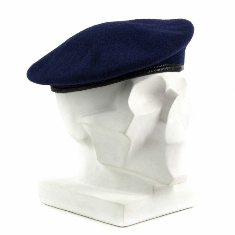 Oryginalna armia niemiecka ciemnoniebieska beret wojskowa czapka wełna wełny