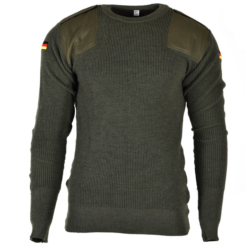 Oryginalny sweter komandosów niemieckich pullover green oliwkowy sweter wełniany nowy