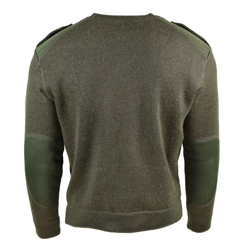 Prawdziwy sweter armii francuskiej Olive Commando Mężczyźni Pullover na okrągły szyję NOWOŚĆ