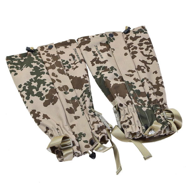 Tacgear Brand Gaiters Wodoodporny niemiecki BW Tropical Camo Metal Hooks Nowe