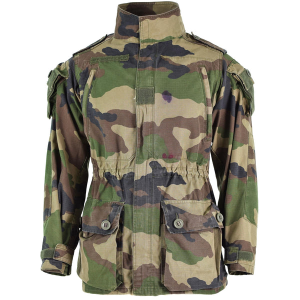 Oryginalna francuska kurtka armii armii CCE CAMO Combat Combat Parka Sateen Felin T4