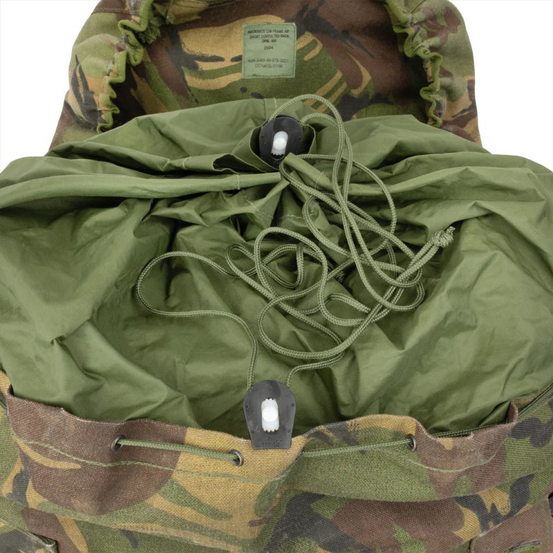 Oryginalne brytyjskie taktyczne plecak Woodland Camo 90 litrów bocznych kieszeni