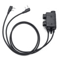 Earmor podwójny adapter PTT Kenwood Baofeng 2-pinowy przewodowy taktyczny zestaw słuchawkowy czarny