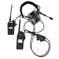 Earmor podwójny adapter PTT Kenwood Baofeng 2-pinowy przewodowy taktyczny zestaw słuchawkowy czarny