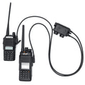 Earmor podwójny adapter PTT Kenwood Baofeng 2-pinowy przewodowy taktyczny zestaw słuchawkowy czarny