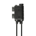 Earmor podwójny adapter PTT Kenwood Baofeng 2-pinowy przewodowy taktyczny zestaw słuchawkowy czarny