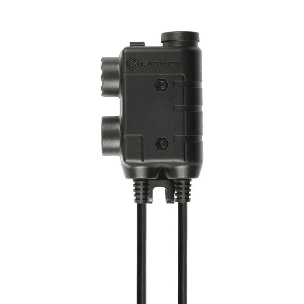 Earmor podwójny adapter PTT Kenwood Baofeng 2-pinowy przewodowy taktyczny zestaw słuchawkowy czarny
