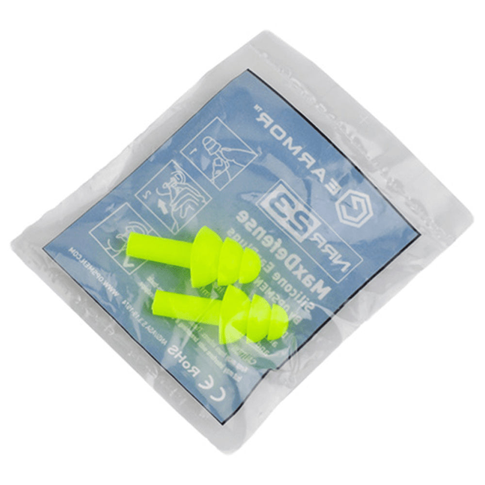 EARMOR M03 MaxDefense Silikonowe zatyczki do uszu wielokrotnego użytku NRR 23dB Zielone