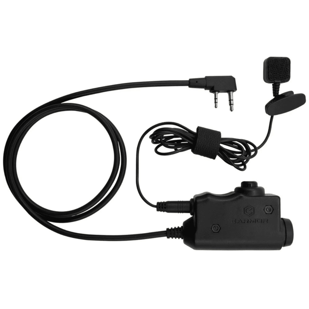 Earmor M52-KEN Adapter PTT Kenwood Baofeng Radio Słuchawki Taktyczne Czarne