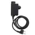Adapter Earmor M52 PTT Midland 2-pinowy przewodowy taktyczny kabel do zestawu słuchawkowego, czarny