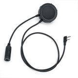 Adapter EARMOR M55 PTT Kenwood Baofeng 2-pinowy adapter zestawu słuchawkowego z radiem, czarny