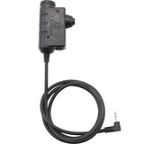 Adapter Earmor PTT Motorola 1-pinowy radiowy zestaw słuchawkowy przewodowy, taktyczny, czarny
