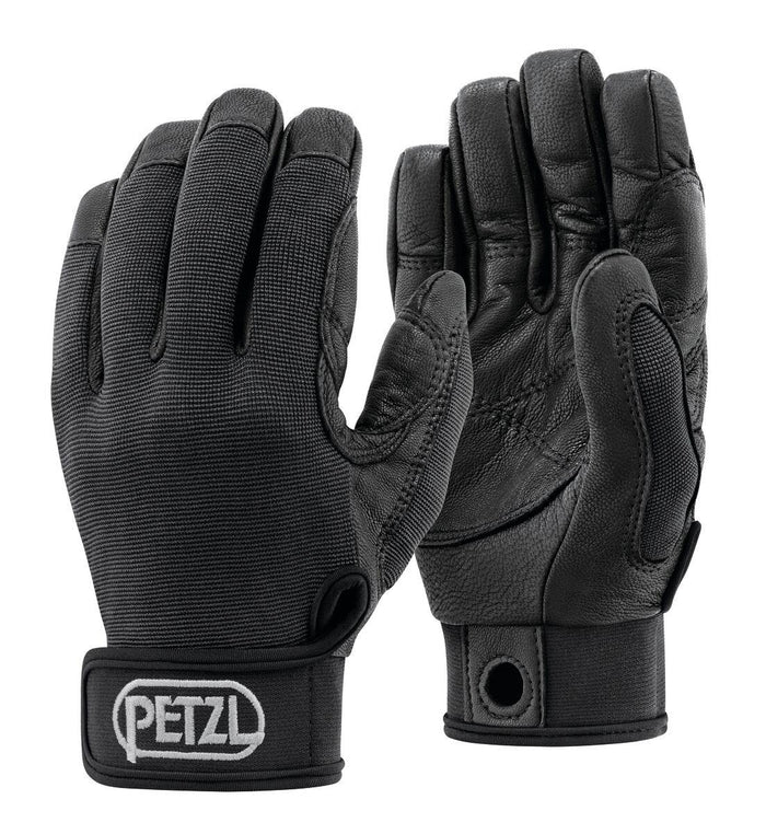 Rękawiczki Petzl CORDEX do wspinaczki linowej skórzanej, taktyczne, czarne