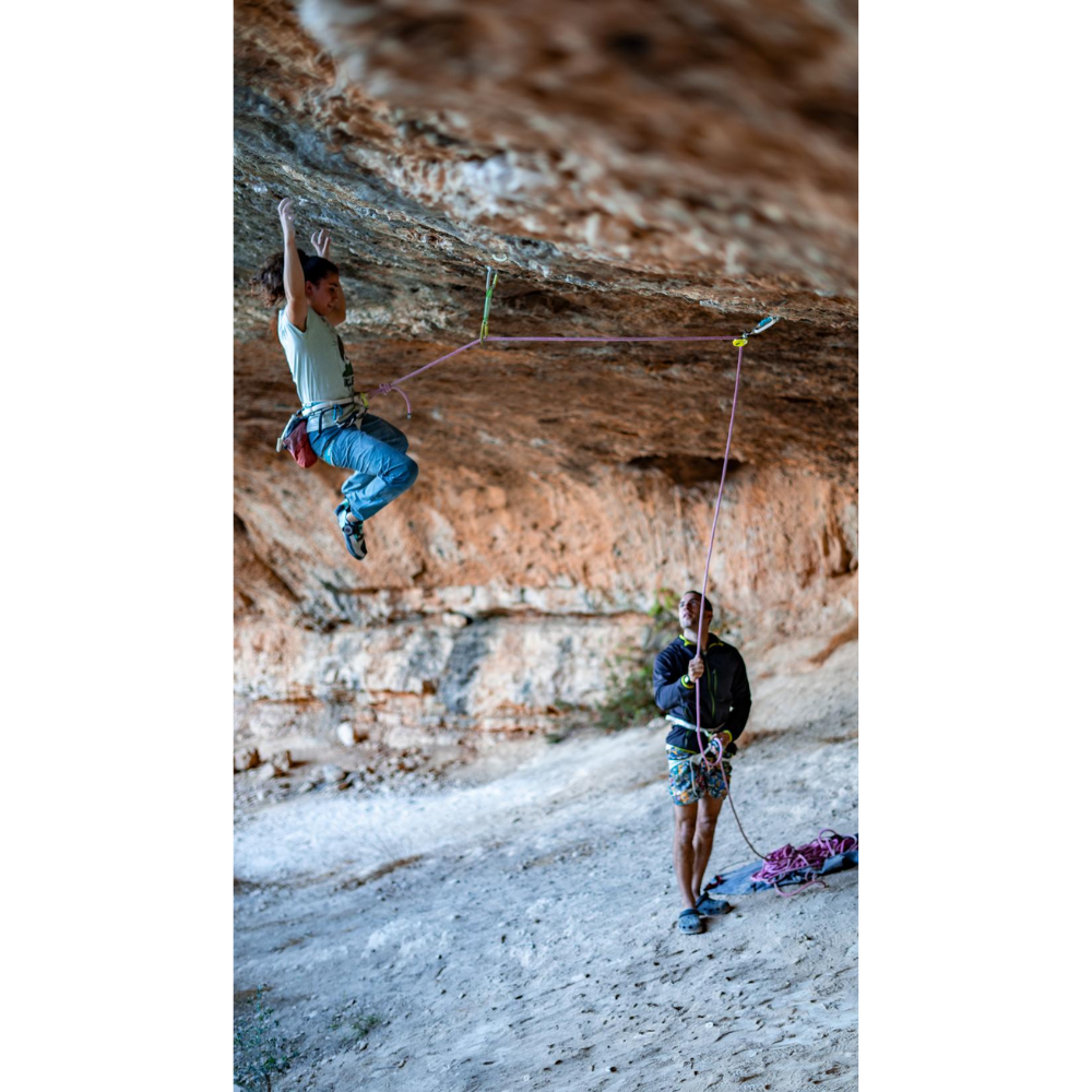 Edelrid Ohmega Asystent hamulca wspinaczkowego z bloczkiem 8,6–10,5 mm Oaza linowa