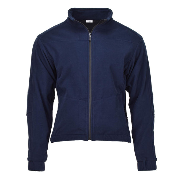 Genuine German Army police blue fleece jacket warm sweater cold weather NEW - GoMilitar