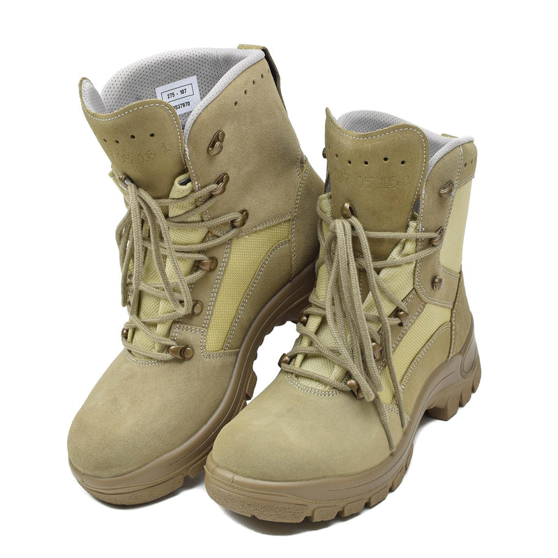 Oryginalne niemieckie wojskowe buty taktyczne Wodoodporne Khaki Ruble Round Sole Nowa