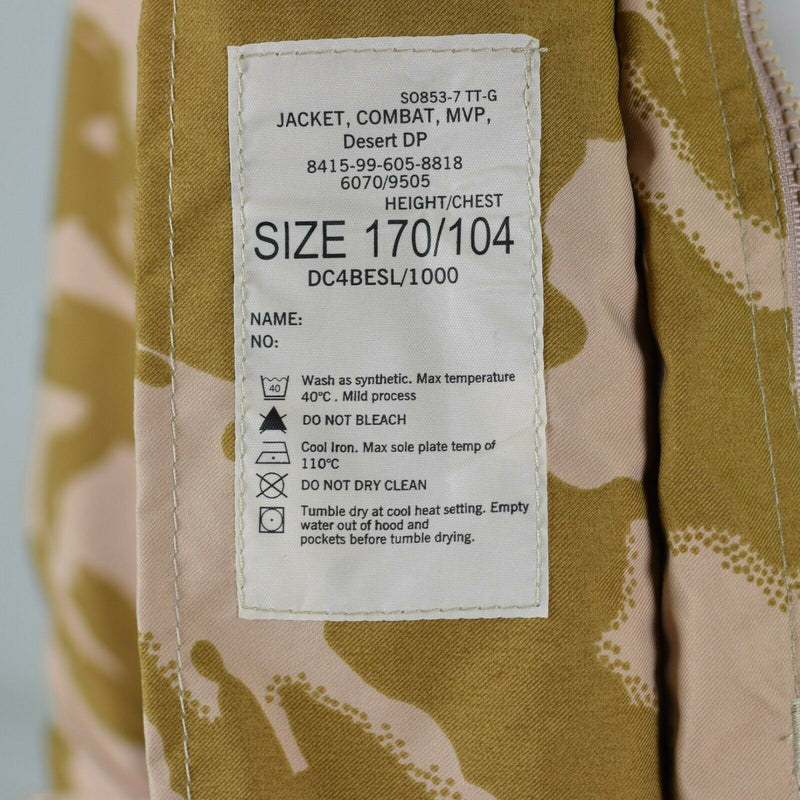 Oryginalna brytyjska armia bojowa pustynna Camo MVP Goretex Waterproof Rain Nowy