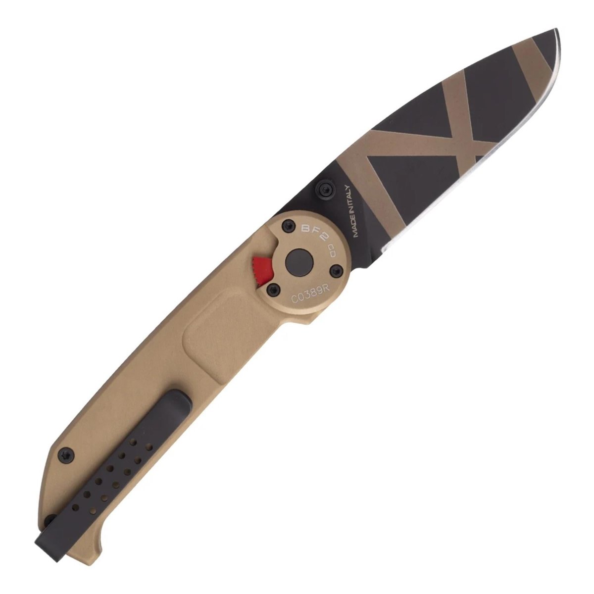 Taktyczny nóż składany ExtremaRatio BF2 CD DESERT WARFARE N690 z podwójną blokadą liner lock