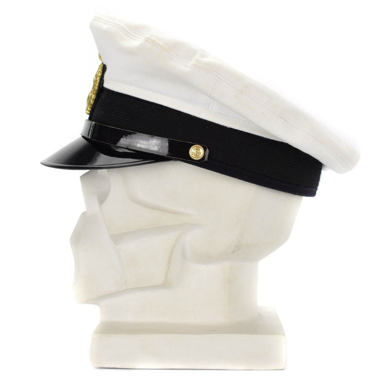 Oryginalne oficerowie armii niemieckiej BW Marines Cap Visor Fewe Peaked Hat Navy Naval