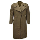 Oryginalny wełniany płaszcz armii kanadyjskiej z nadwyżki wojskowej Vintage w kolorze oliwkowym