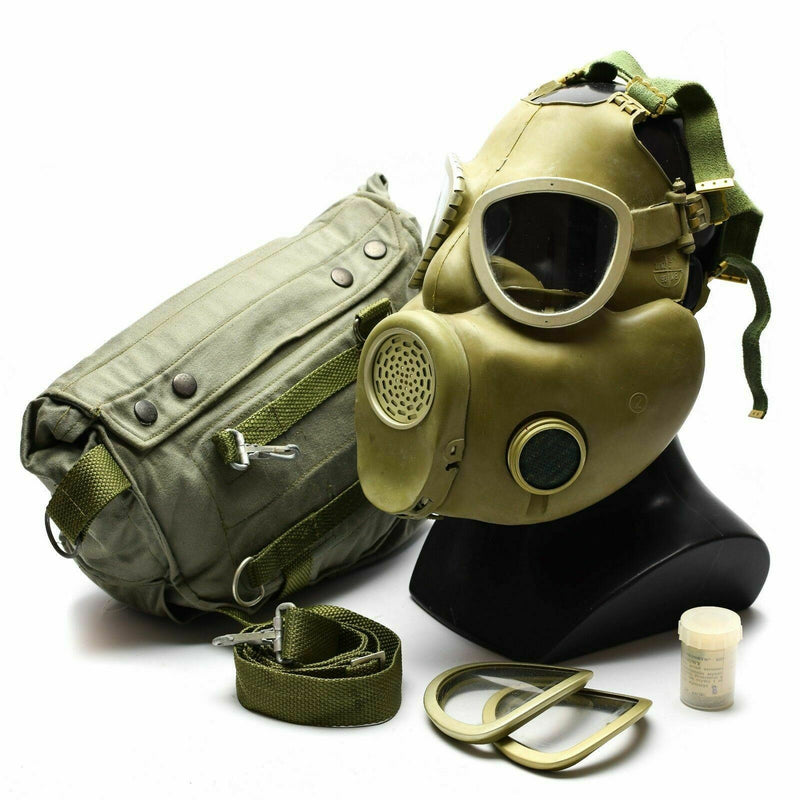 Polski wojskowy maska ​​gazowa MP-4 prawdziwa chemiczna chemikalia oddechowa oliwka nowa