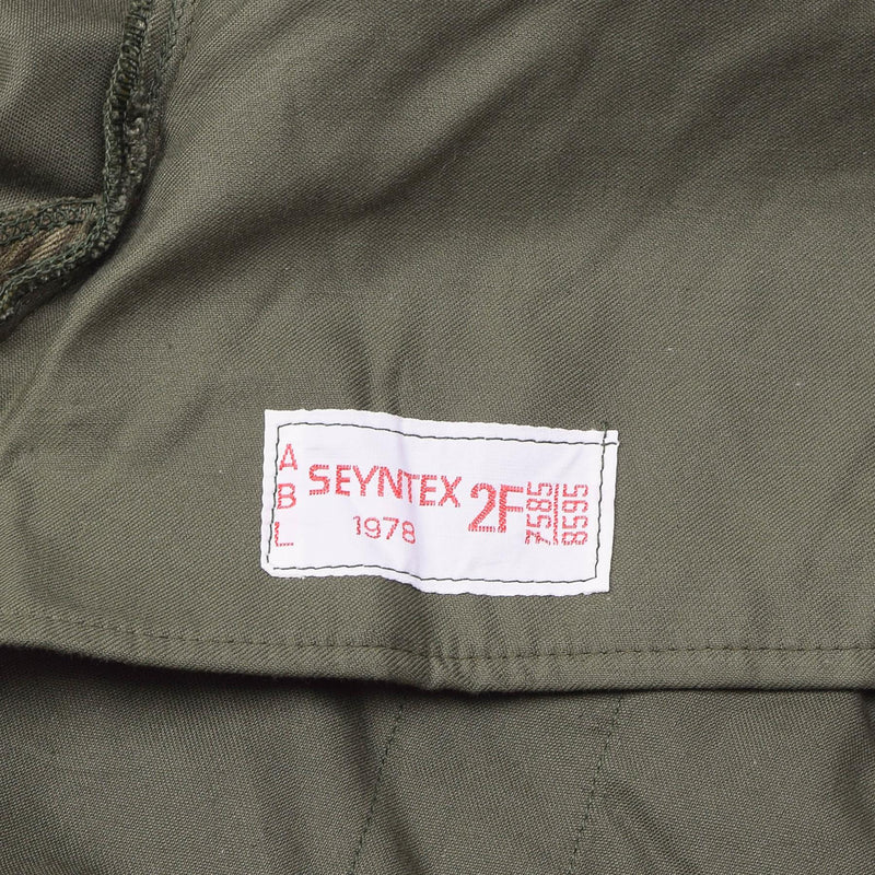 Oryginalna belgijska kurtka wojskowa Olive Field Troops BDU Hooded Parkha Vintage New