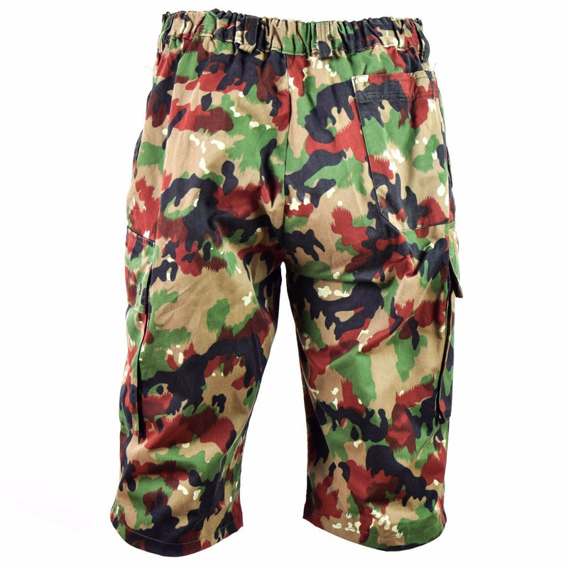 Oryginalne szwajcarskie szorty armii M83 Field Alpenflage Taz 83 Camo Cargo Shorts