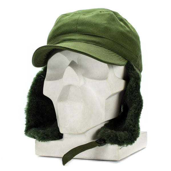 Oryginalny szwedzki szwedzka armia wojskowa Winter Green M59 Combat Field Cap Hat
