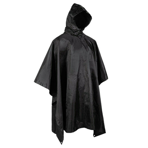 Wodoodporny deszcz w stylu armii marki Ripstop Poncho Cape Military Black