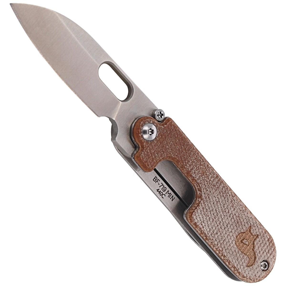 Nóż składany Fox Knives BEAN GEN2 z rękojeścią Micarta ze stali nierdzewnej 440C