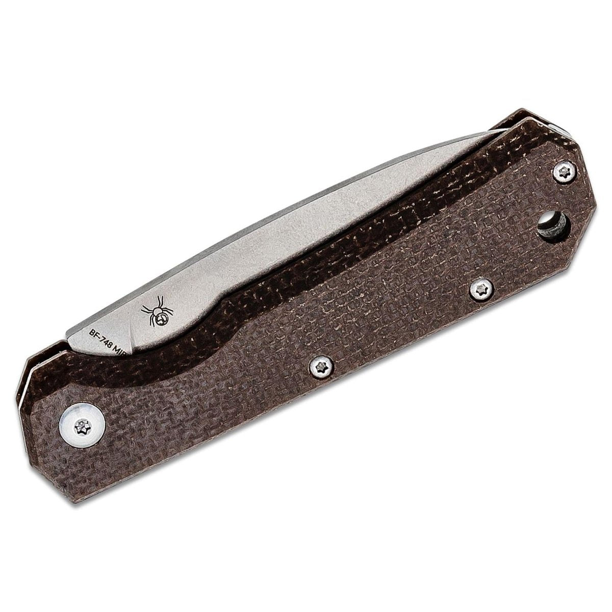 Nóż składany Fox Knives marki CIOL, pochwa ze stali Micarta 440C, pokryta satynową skórą
