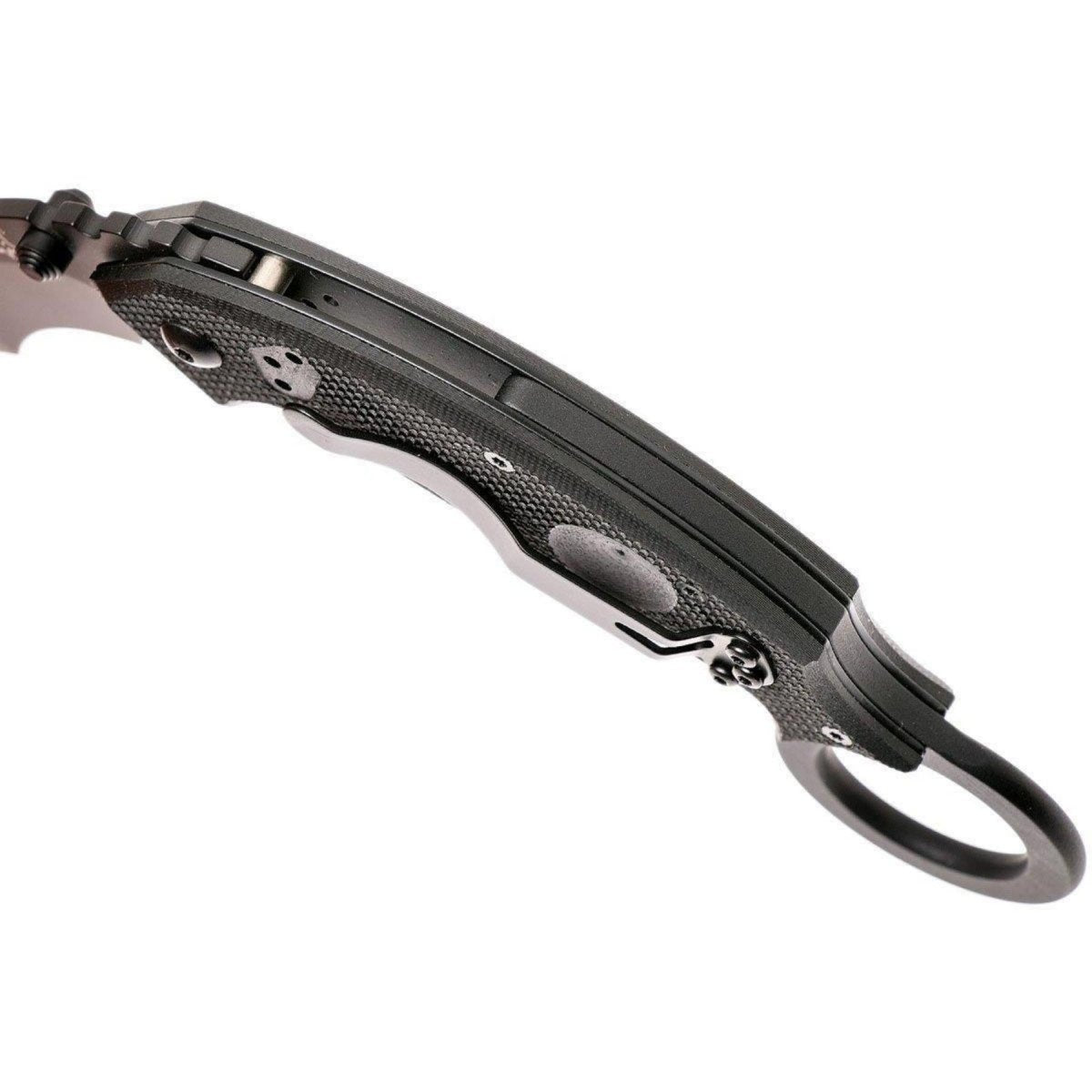 Fox Knives Marka Włochy Chiropteka Nóż składany Karambit ze stali nierdzewnej w kolorze czarnym