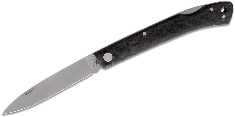 Fox Knives Brand Italy folding knife stainless steel 440C Carbon fiber handle - GoMilitar