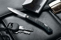 Nóż składany Fox Knives włoskiej marki, rękojeść ze stali nierdzewnej 440C z włókna węglowego