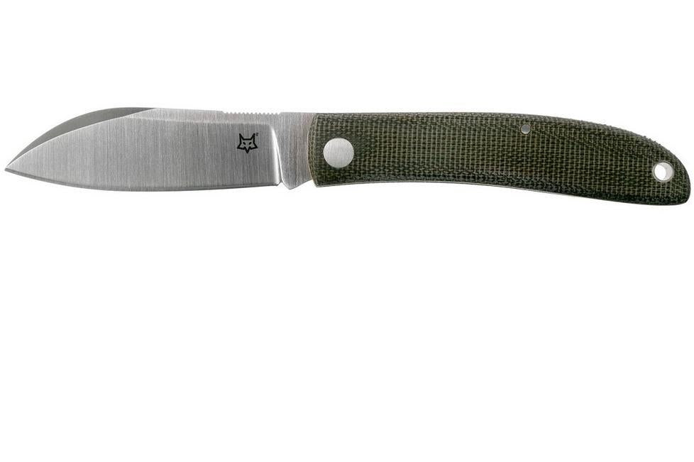 Nóż składany Fox Knives włoskiej marki Livri ze stali nierdzewnej M390 Green Micarta