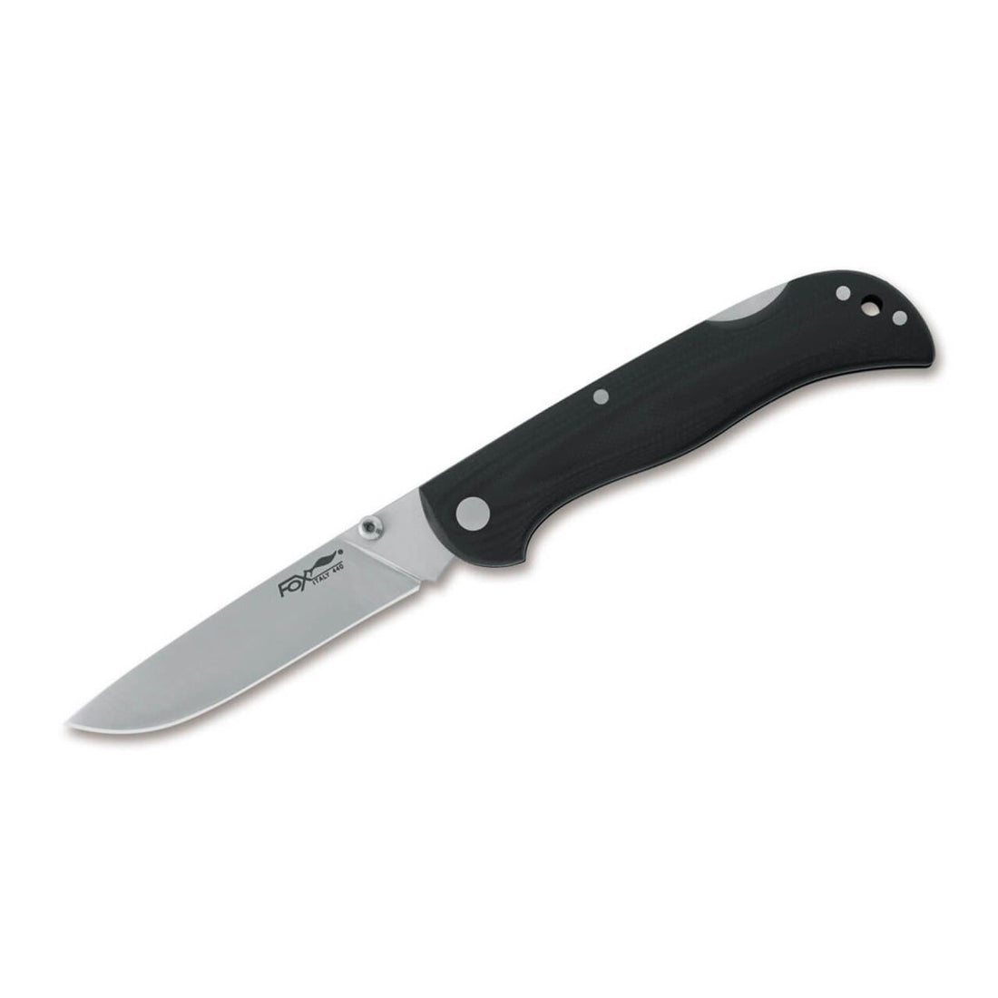 Fox Knives włoskiej marki model 500 czarny składany scyzoryk ze stali nierdzewnej