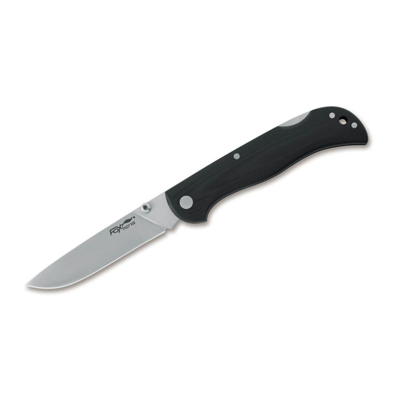 Fox Knives Brand Italy model 500 black folding pocket knife stainless steel - GoMilitar