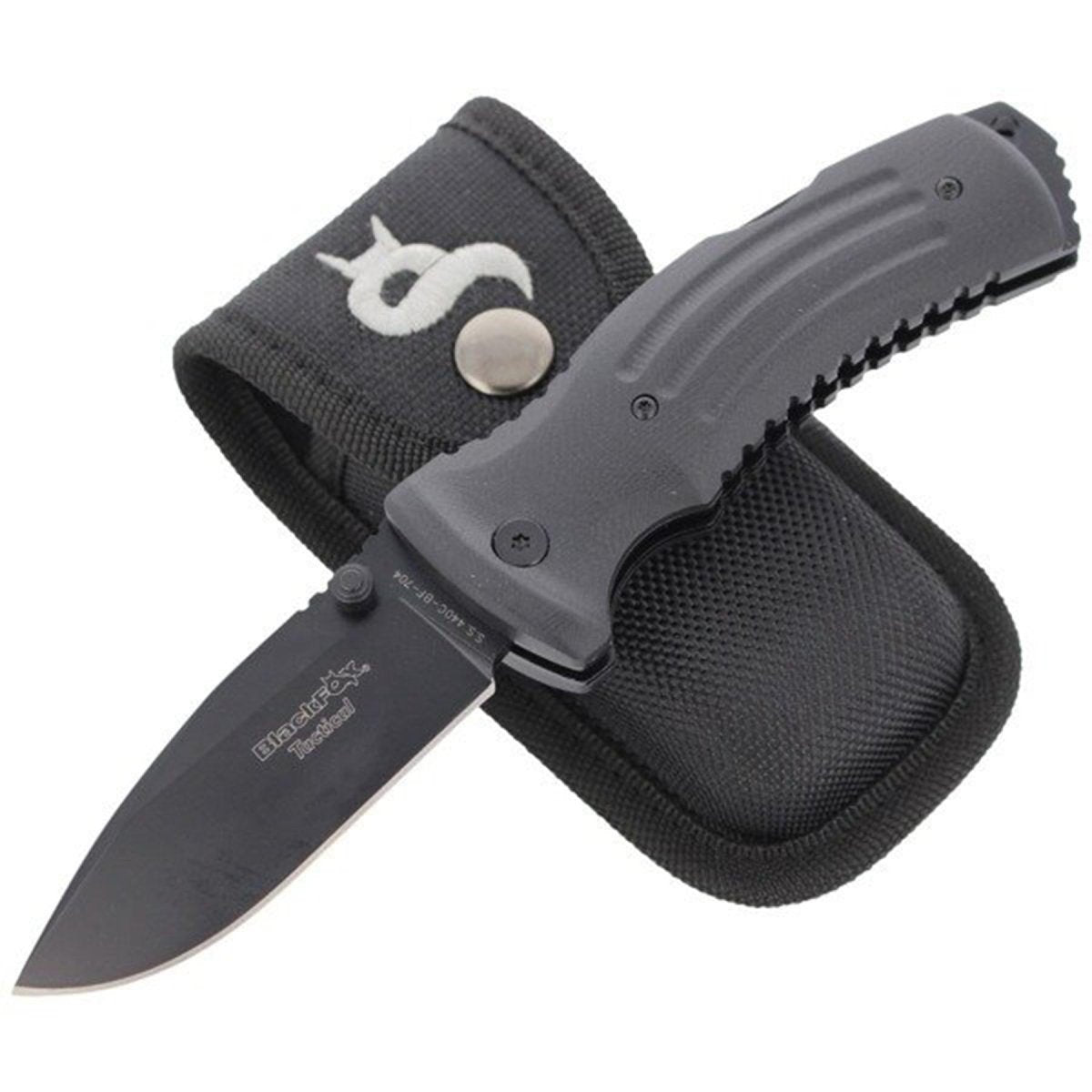 Nóż składany Fox Knives marki KUMA, rękojeść ze stali nierdzewnej 440 G10 pokryta tytanem