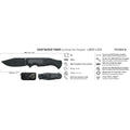 Nóż kieszonkowy Fox Knives EASTWOOD TIGER ze stali szybkotnącej D2 G10 w kolorze czarnym, taktyczny